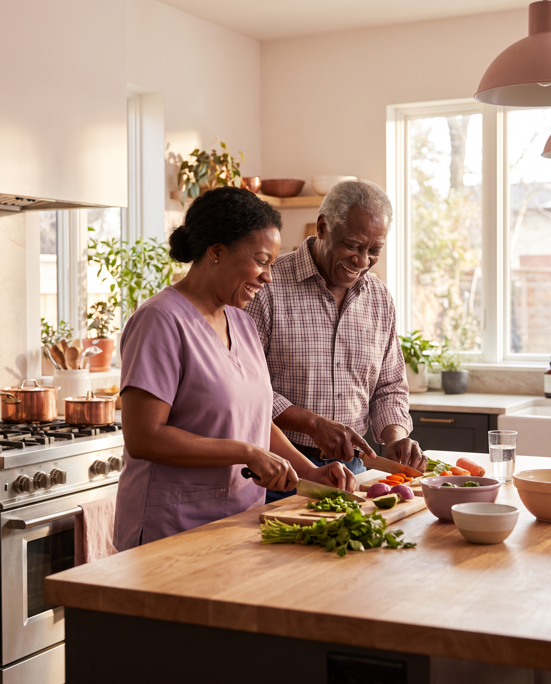 A Uzorlove caregiver assisting a client